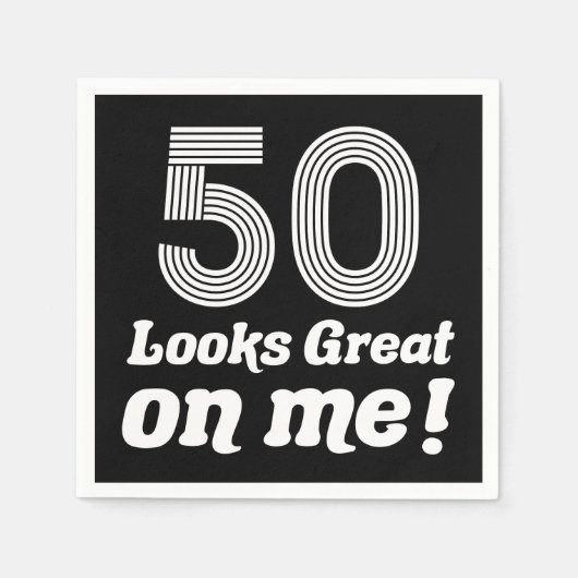 Der sonnige 50. Geburtstag für sie Serviette (Vorderseite)