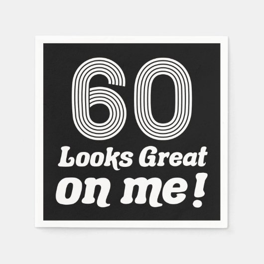 Der sonnige 60. Geburtstag für sie Serviette (Vorderseite)