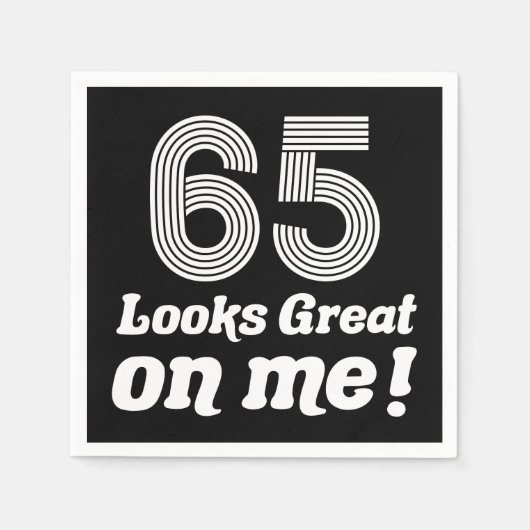 Der sonnige 65. Geburtstag für sie Serviette (Vorderseite)