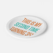 Der sonnige 70. Geburtstag für Frauen Pappteller (Schrägansicht)