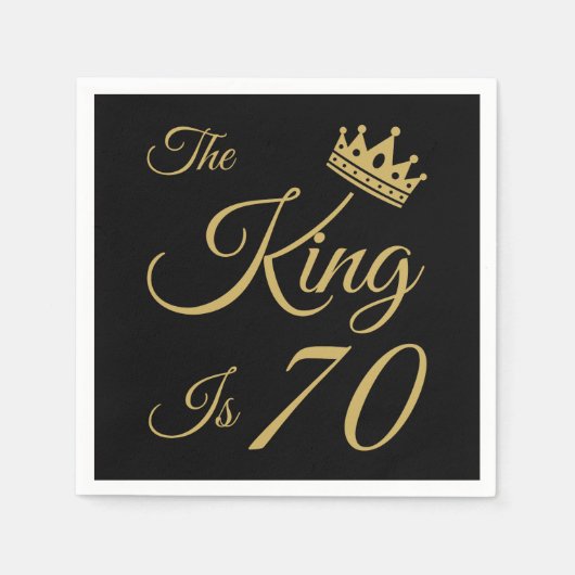 Der sonnige 70. Geburtstag für Männer Serviette (Vorderseite)