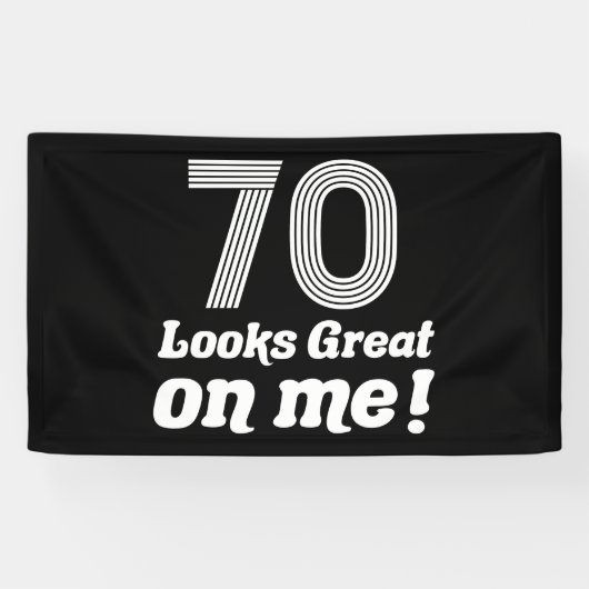 Der sonnige 70. Geburtstag für sie Banner (Horizontal)