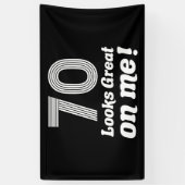 Der sonnige 70. Geburtstag für sie Banner (Vertikal)