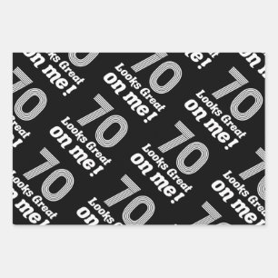 Der sonnige 70. Geburtstag für sie Geschenkpapier Set