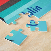 Der sonnige Cartoon Hai im Wasser | Kids Puzzle (Seite)