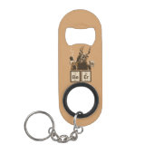 Der sonnige Chemiebär entdeckte Bier Schlüsselanhänger Flaschenöffner (Vorderseite)