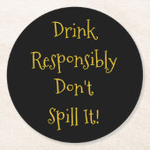 Der sonnige Drink-Untersetzer Runder Pappuntersetzer (Vorderseite)