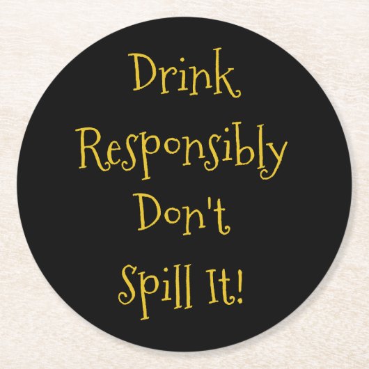 Der sonnige Drink-Untersetzer Runder Pappuntersetzer (Vorderseite)