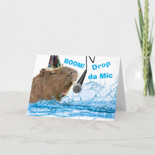 Der sonnige Geburtstag der Capybara lässt das Bild Karte