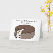 Der sonnige Geburtstag: Der Kuchen voller Spinnen Karte (Gelbe Blume)