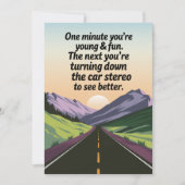 Der sonnige Geburtstag wird das Auto abdrehen Einladung (Vorderseite)