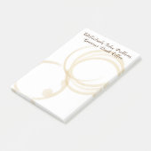 Der sonnige "Geniuses Drink Coffee Ring" Post-it Klebezettel (angewinkelt)