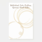 Der sonnige "Geniuses Drink Coffee Ring" Post-it Klebezettel (Vorderseite)