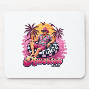 Der sonnige Golf von Amerika 2025 Beach Pink Trump Mousepad