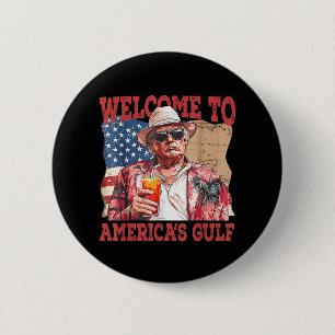 Der sonnige Golf von USA Trump im Golf von Amerika Button
