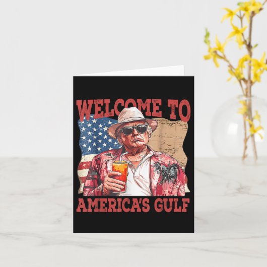 Der sonnige Golf von USA Trump im Golf von Amerika Karte (Gelbe Blume)