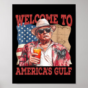 Der sonnige Golf von USA Trump im Golf von Amerika Poster