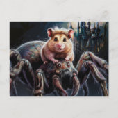 Der sonnige Hamster reitet auf einer riesigen Fant Postkarte (Vorderseite)