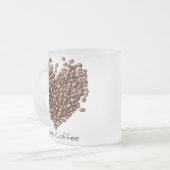 Der sonnige Kaffee, das Herz der Kaffeebohnen, das Mattglastasse (Vorderseite Links)