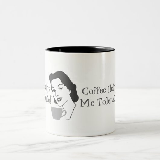 Der sonnige Kaffee hilft mir, Tasse zu tolerieren (Mittel)