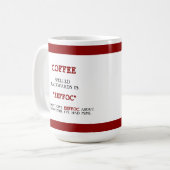 Der sonnige Kaffee rückwärts ist Eeffoc Funny Funn Kaffeetasse (Vorderseite Links)