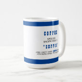 Der sonnige Kaffee rückwärts ist Eeffoc Funny Funn Kaffeetasse (VorderseiteRechts)