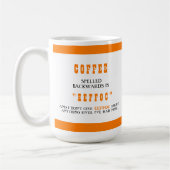 Der sonnige Kaffee rückwärts ist Eeffoc Orange Kaffeetasse (Links)
