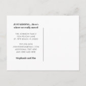 Der sonnige kosmische Weltraum, in den wir uns bew Ankündigungspostkarte (Rückseite)