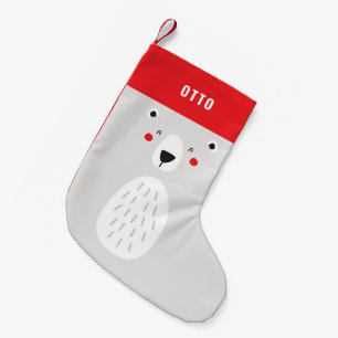 Der sonnige niedliche Eisbär personalisiert Kleiner Weihnachtsstrumpf