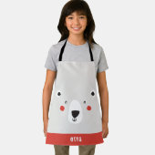 Der sonnige niedliche Eisbär personalisiert Schürze (Insitu)