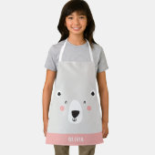 Der sonnige niedliche Eisbär personalisiert Schürze (Insitu)