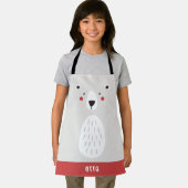 Der sonnige niedliche Eisbär personalisiert Schürze (Insitu)