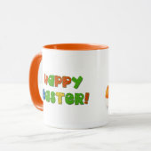 Der sonnige Osterhase. Ostergeschenk Tasse für Kin (Vorderseite Links)