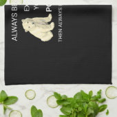 Der sonnige Polar Bär ist immer Ihr Selbstbär. Geschirrtuch (Gefaltet)