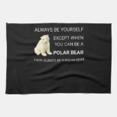 Der sonnige Polar Bär ist immer Ihr Selbstbär. Geschirrtuch (Horizontal)