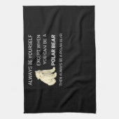 Der sonnige Polar Bär ist immer Ihr Selbstbär. Geschirrtuch (Vertikal)