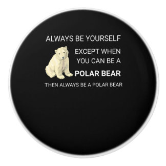 Der sonnige Polar Bär ist immer Ihr Selbstbär. Keramikknauf