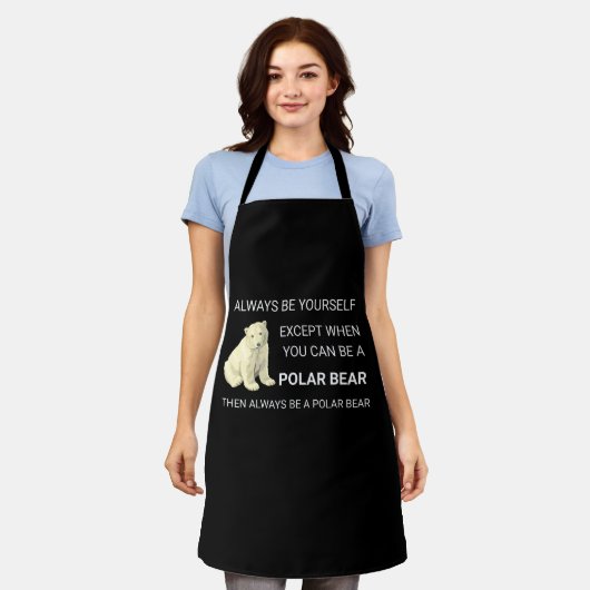 Der sonnige Polar Bär ist immer Ihr Selbstbär. Schürze (Getragen)