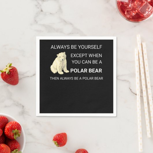 Der sonnige Polar Bär ist immer Ihr Selbstbär. Serviette (Beispiel)