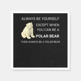 Der sonnige Polar Bär ist immer Ihr Selbstbär. Serviette