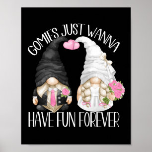 Der sonnige Polterabend macht Niedliche Gnome für Poster