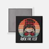 Der sonnige Testtag rockt den Testsonnenprüftag. Magnet (Vorderseite/Rückseite)