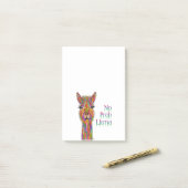 Der sonnige und farbenfrohe Lama Post-it Klebezettel (Auf Schreibtisch)