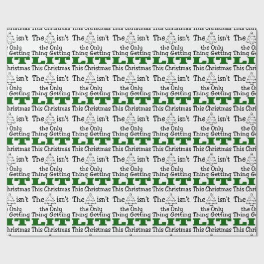 Der sonnige Weihnachtsbaum ist nicht nur etwas, da Geschenkpapier (Flach)