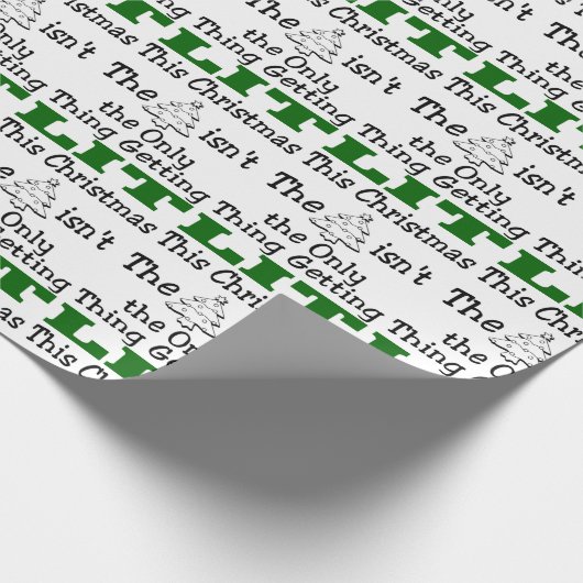 Der sonnige Weihnachtsbaum ist nicht nur etwas, da Geschenkpapier (Ecke)