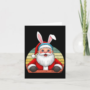 Der sonnige Weihnachtsmann mit sonnigen Ohren zu W Karte