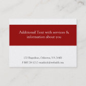 Der sophisticate-Tischler-Erbauer-Rot-Hammer Visitenkarte (Rückseite)