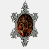 Der Sound der Abstrakten Musikkunst Schneeflocken Zinn-Ornament (Links)