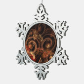 Der Sound der Abstrakten Musikkunst Schneeflocken Zinn-Ornament (Rechts)