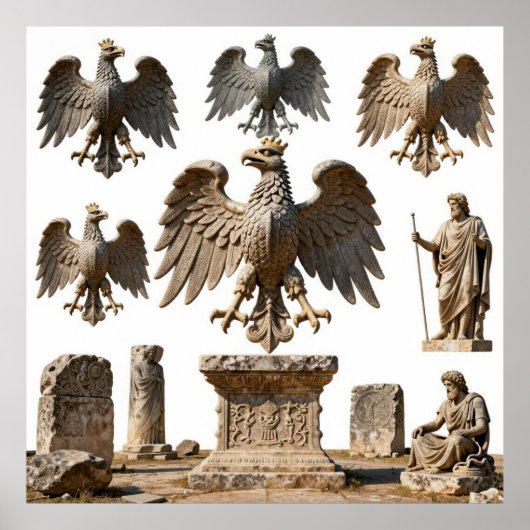 Der Souveräne Adler-Altaraufsatz Poster (Vorne)